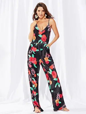 Velvet Straps Jumpsuit