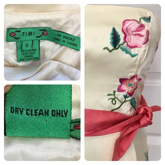 Vintage Tibi strapless dress