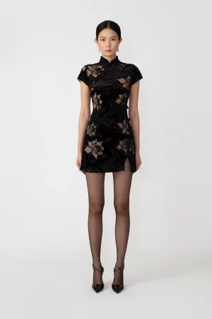 Violet Velvet Mini Dress