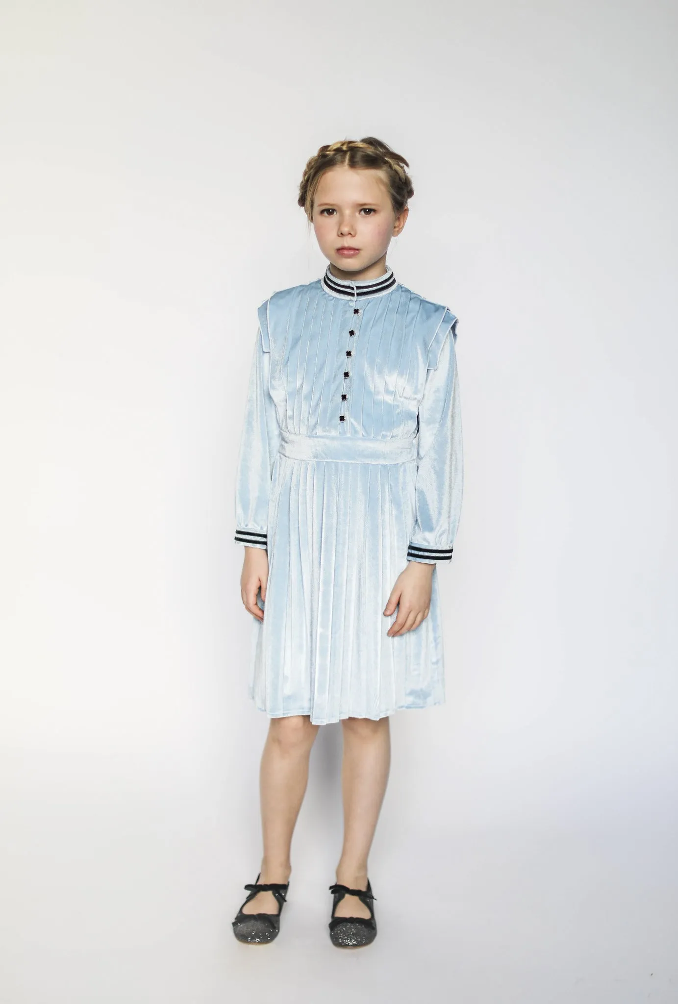 Vivienne dress (velvet sky blue)