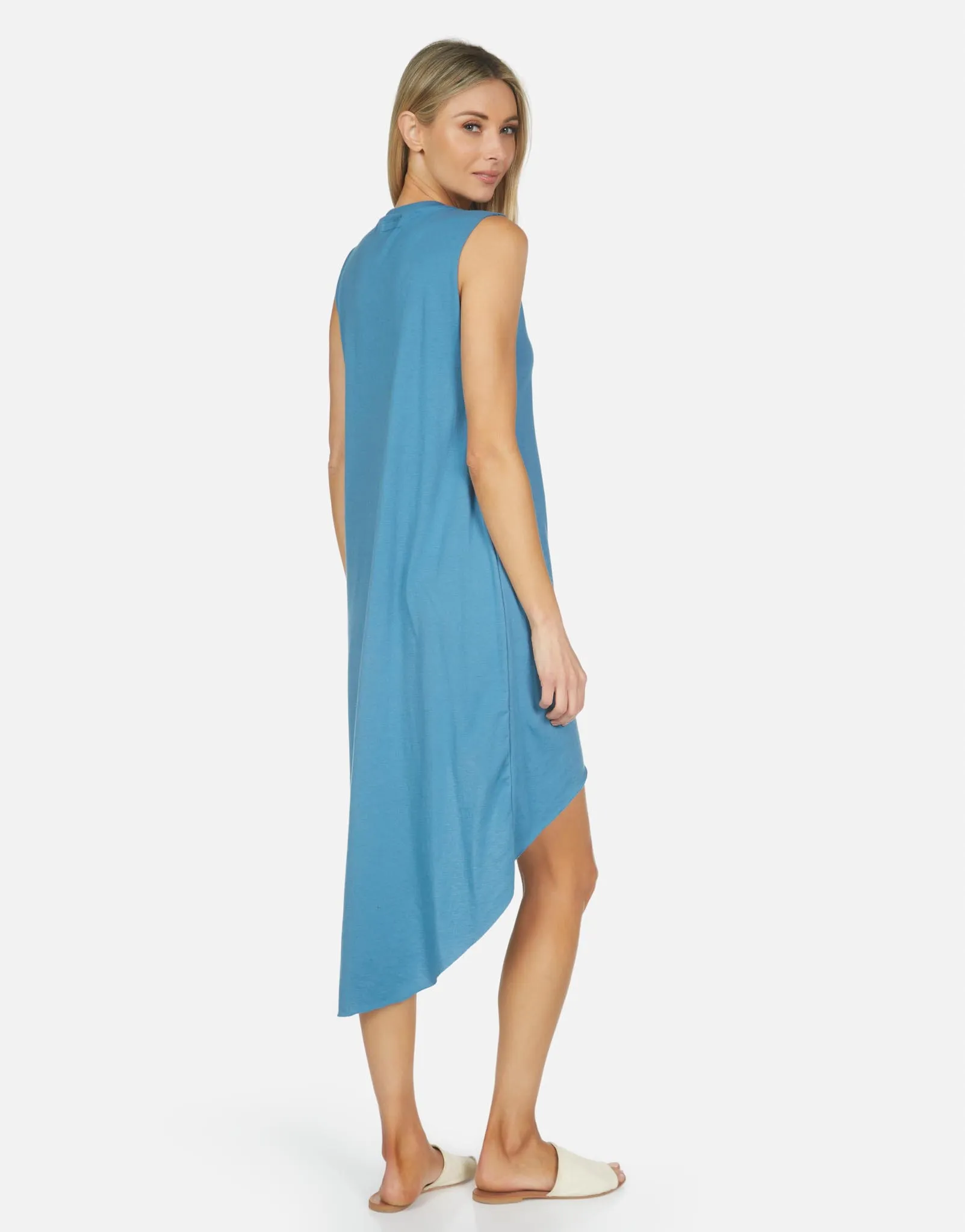 Walt LE Teal Sky High Low Dress