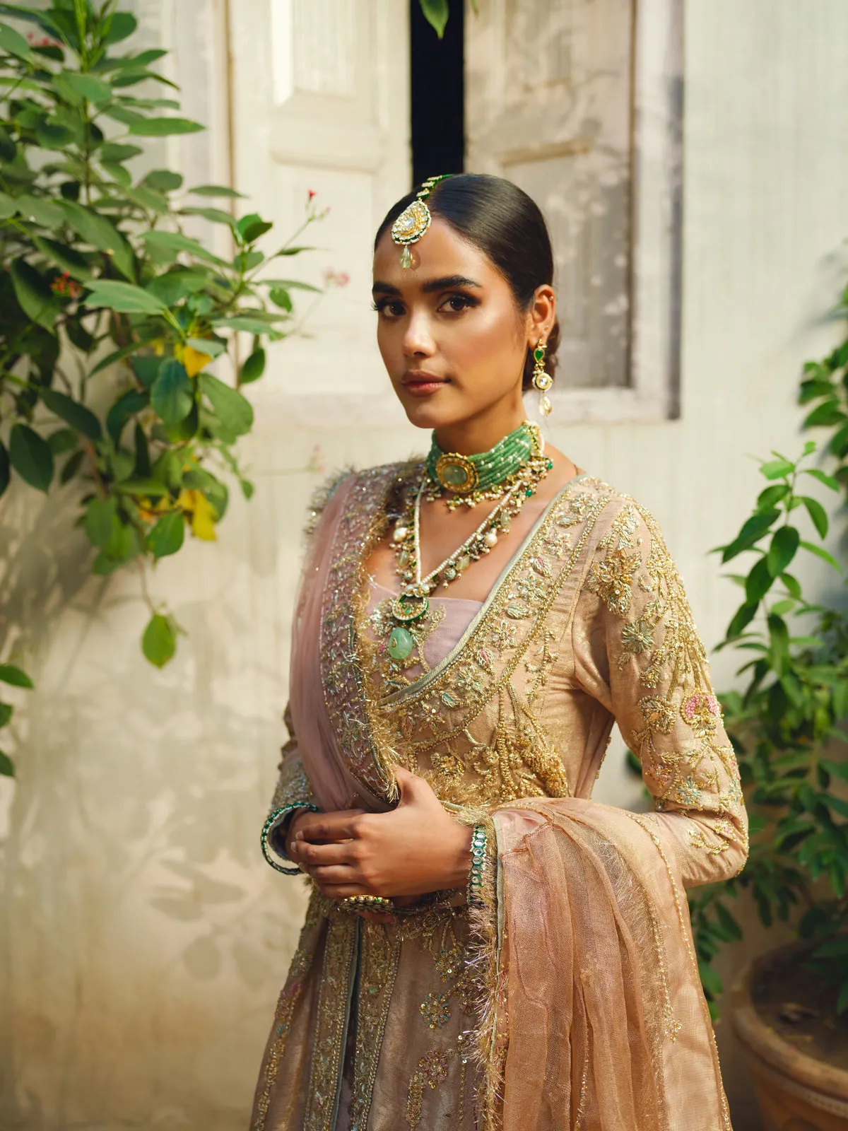 Wedding Lehenga Front Open Gown Pakistani Bridal Dress