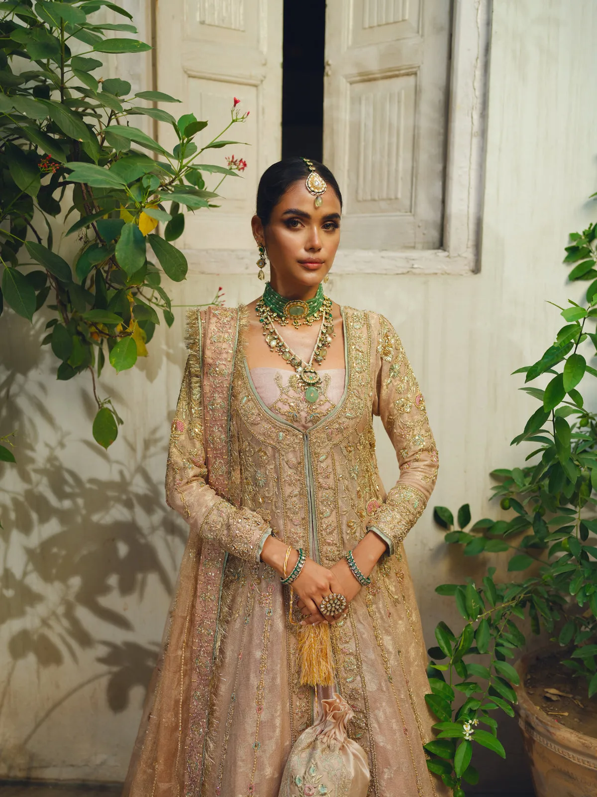 Wedding Lehenga Front Open Gown Pakistani Bridal Dress