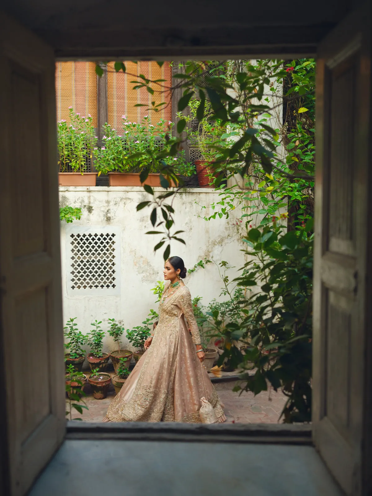 Wedding Lehenga Front Open Gown Pakistani Bridal Dress