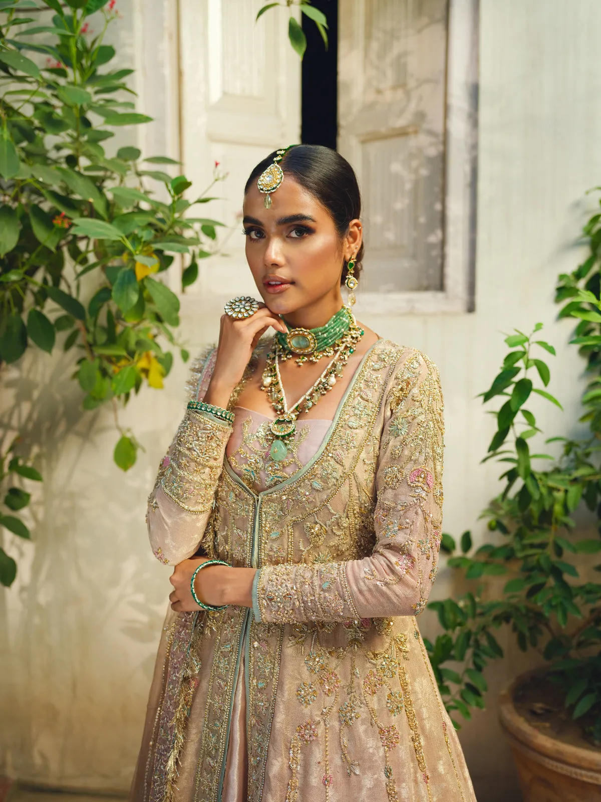 Wedding Lehenga Front Open Gown Pakistani Bridal Dress