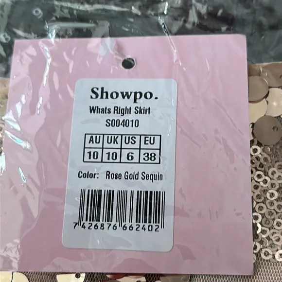WHATS RIGHT SKIRT IN ROSE GOLD SEQUIN
