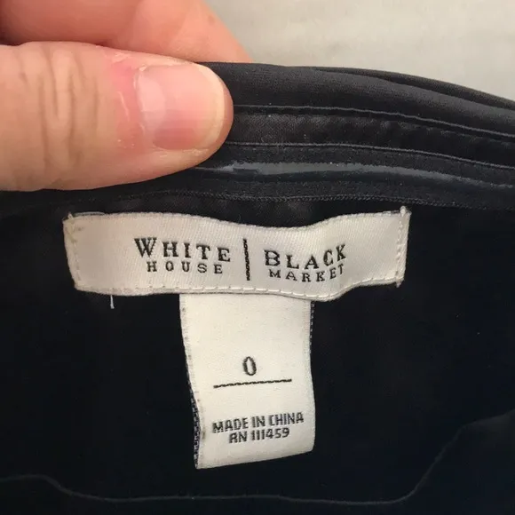 White House Black market black strapless dress 0