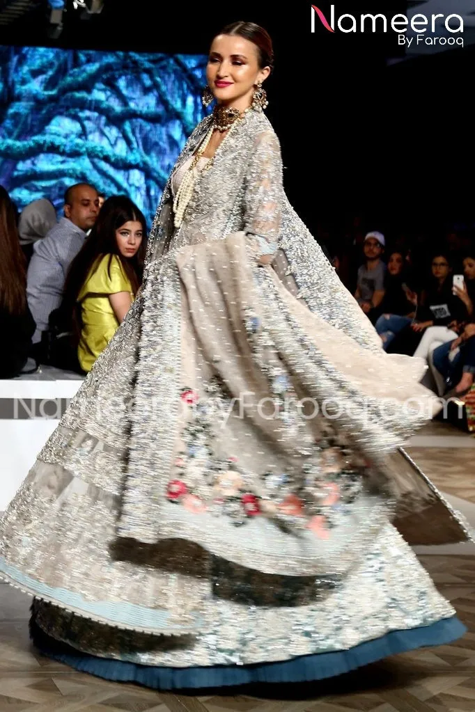 White Pakistani Gown for Bridal Wedding Wear #BN174