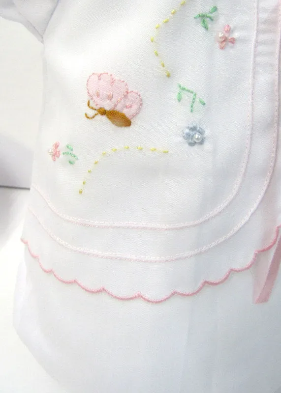 Will'beth Girls Butterfly Bubble Romper & Vintage Cap Preemie & Newborn