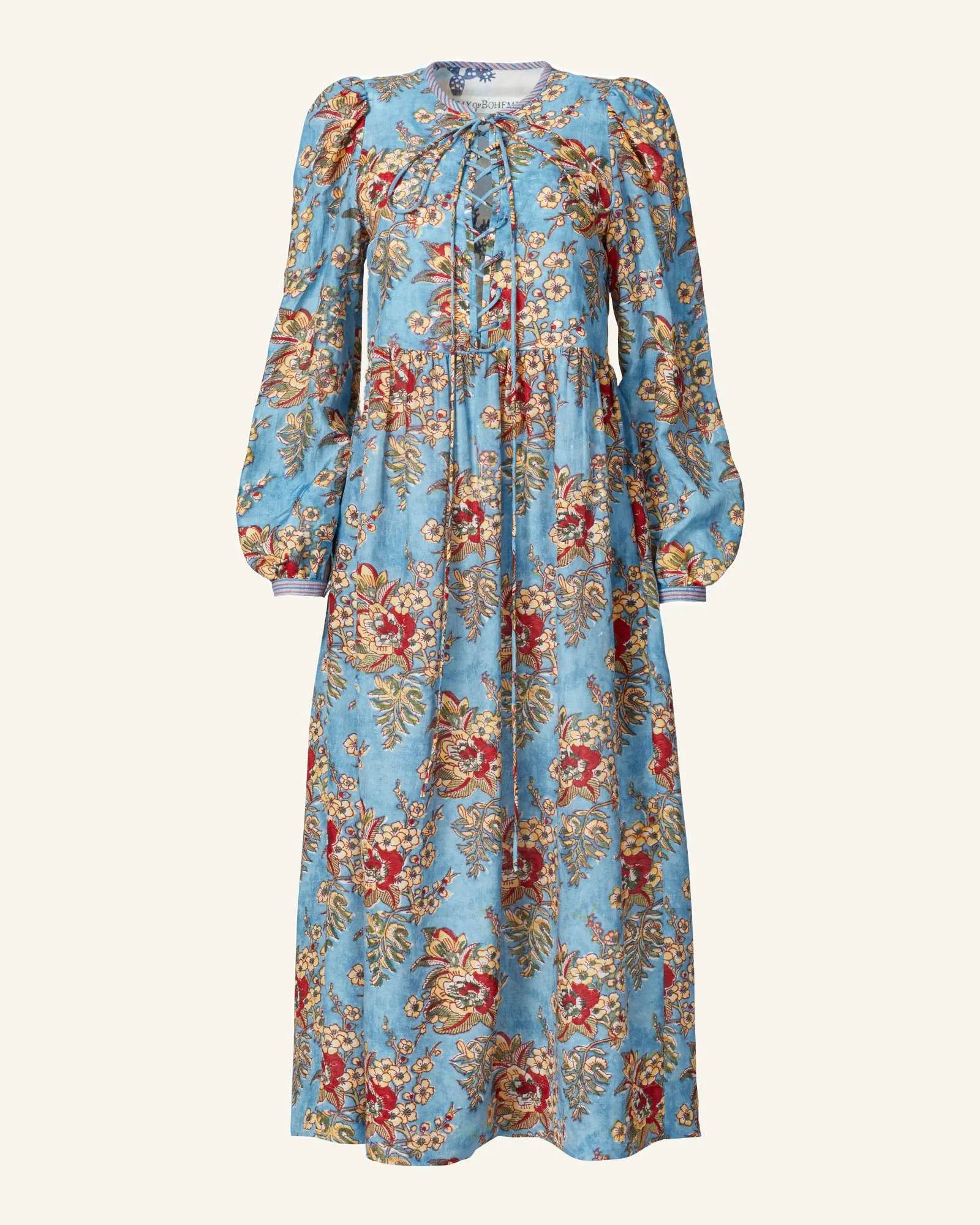 Winifred Azure Lace Up Dress