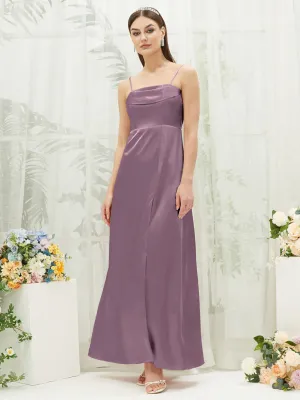 Wisteria Satin Convertible Slit Floor Length  Bridesmaid Dresses