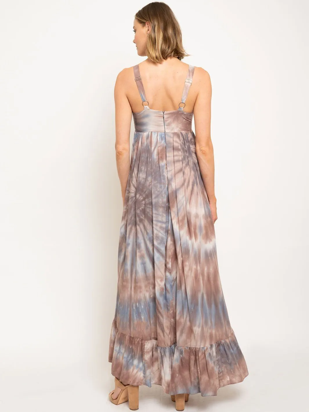 WOMEN'S HIGH-LOW TIE DYE MAX DRESS