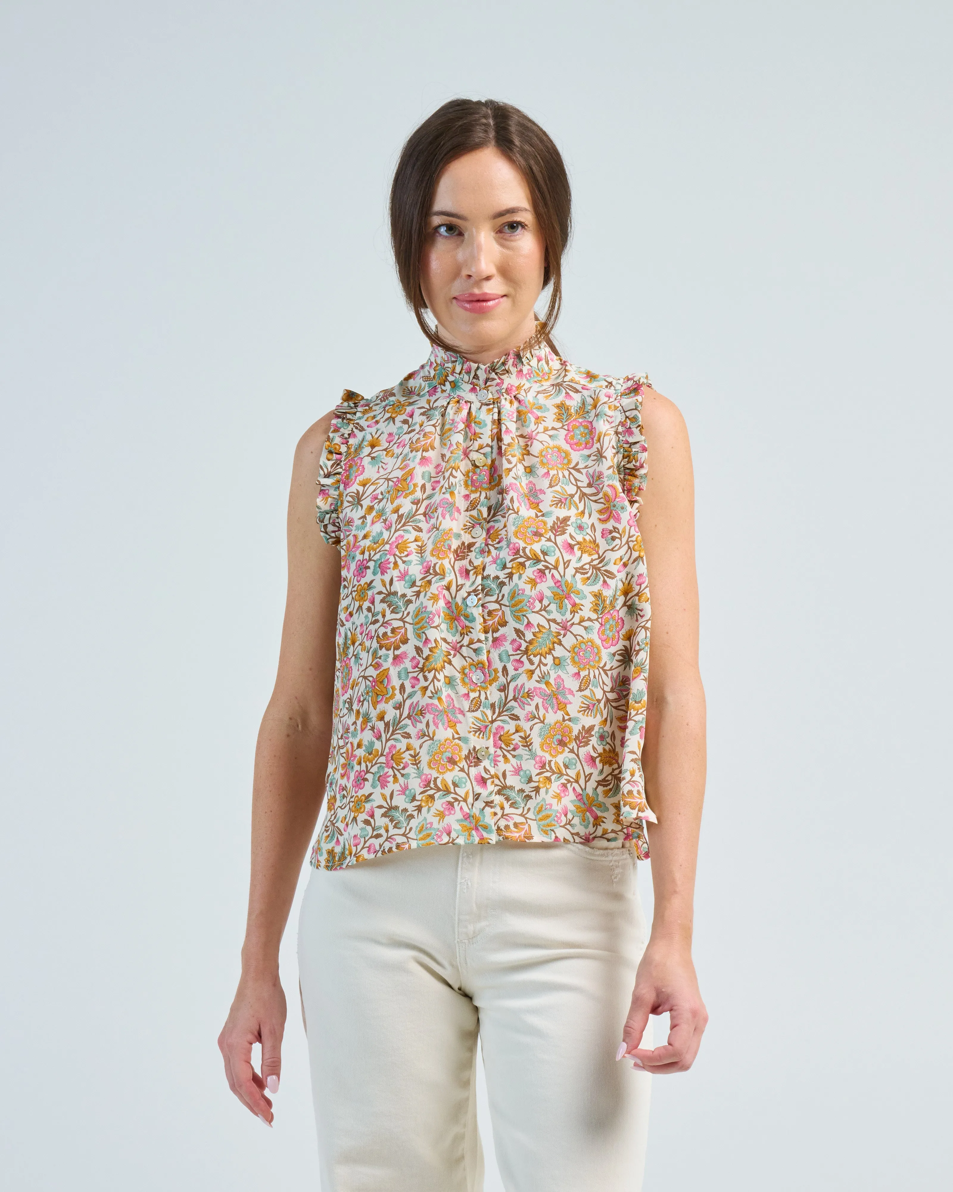wylder garden party silk shirt
