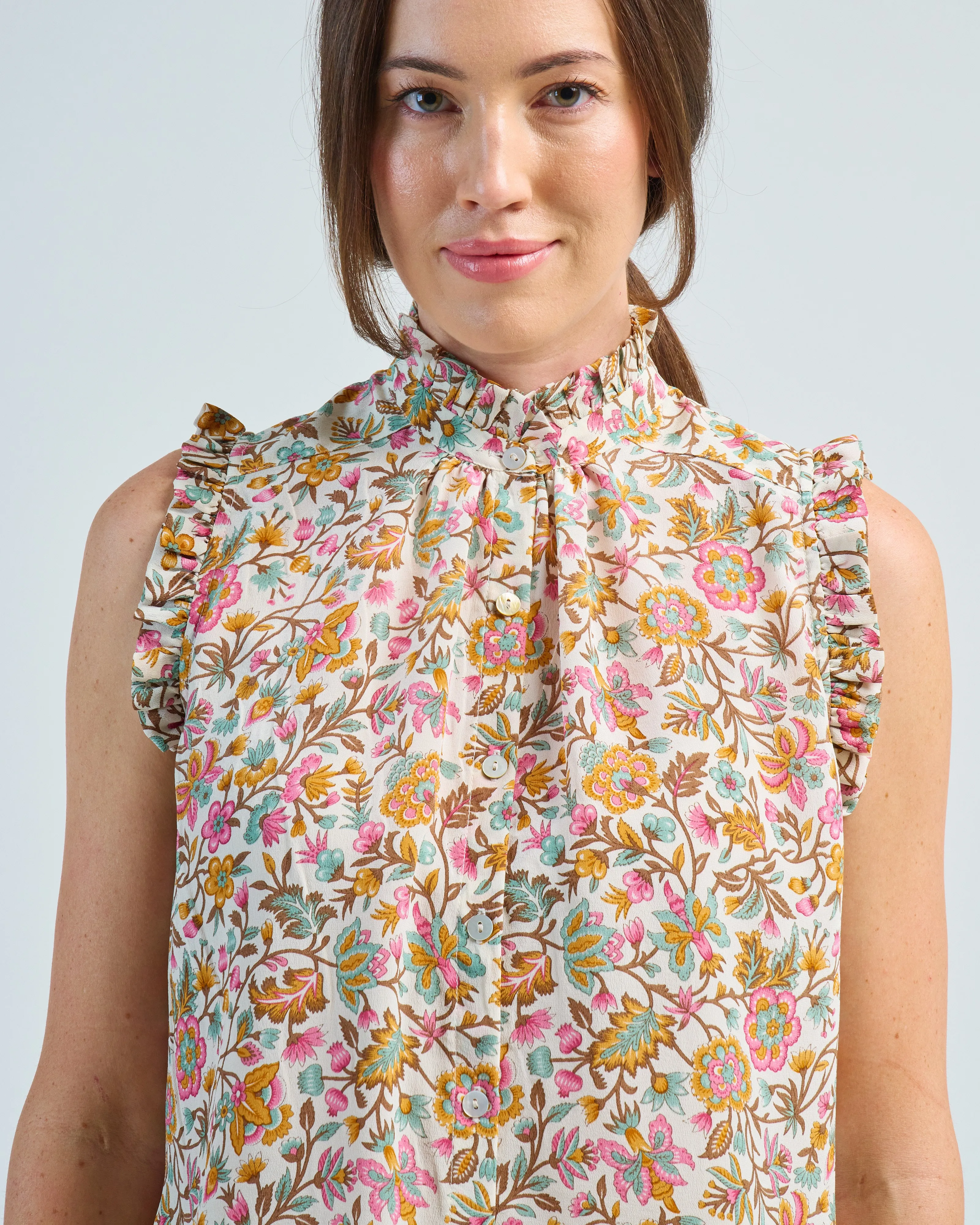 wylder garden party silk shirt
