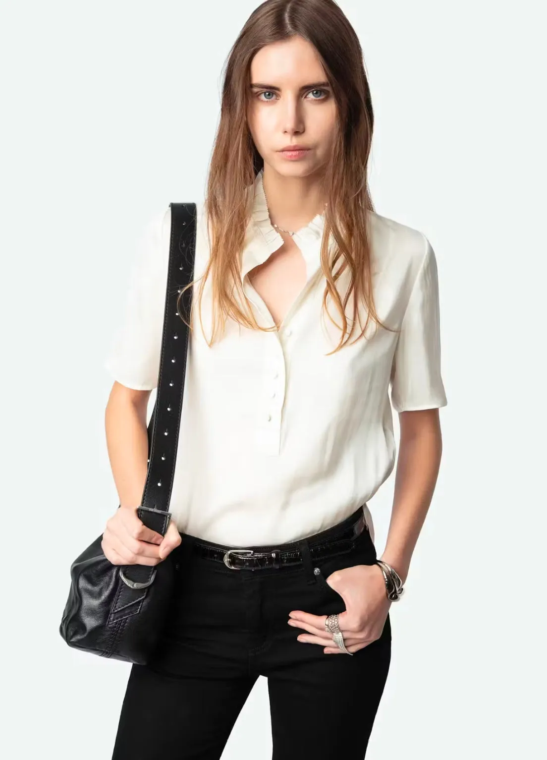 ZADIG&VOLTAIRE - Topher Satin Top - Flake