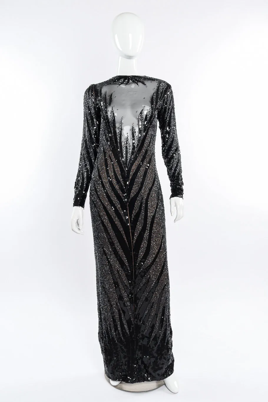 Zebra Sequin Gown